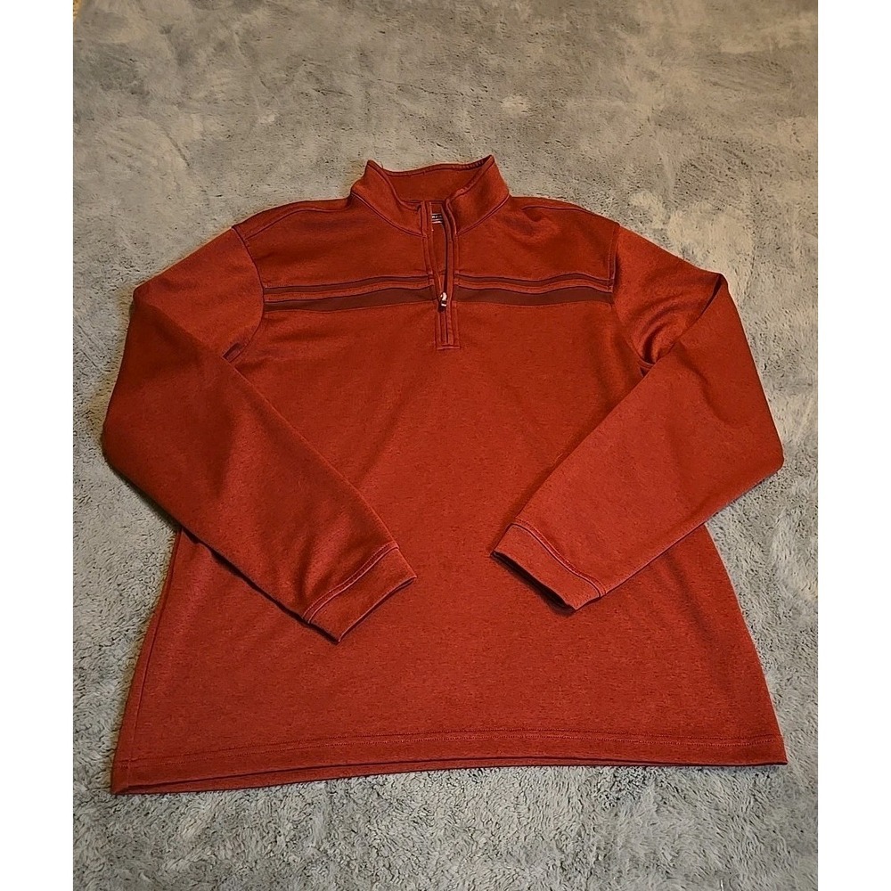 Pebble Beach Performance Mens XL Burgundy 1/4 Zip Pullover Jacket Dry Luxe Golf